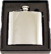 6oz Polished Steel Hip Flask