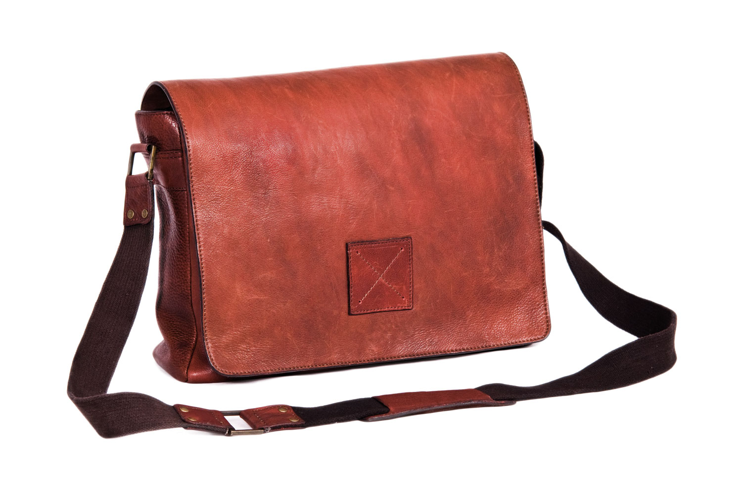Ashwood Leather Unisex Windmere 3 Pocket Medium Leather Messenger Bag - Tan  | eBay
