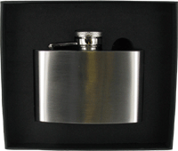 Artamis Hip Flask Brushed Steel 4oz-0